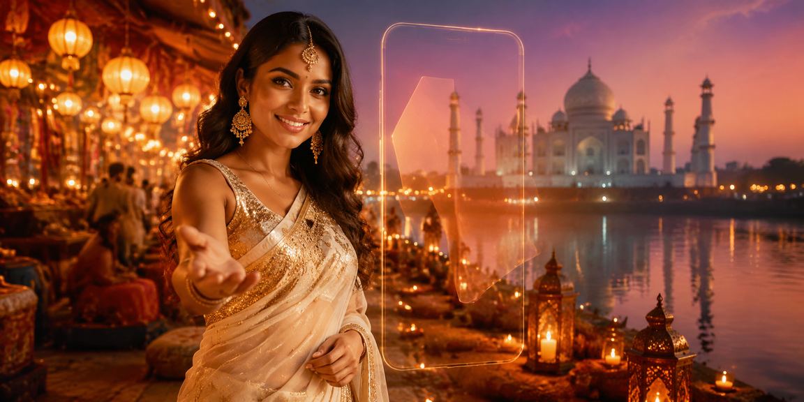 User logging in to online casino via mobile in India